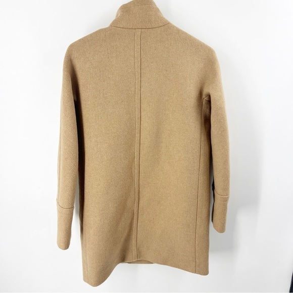 ✅ J. Crew Factory City Coat Heather Acorn Size 00 Wool Blend - Picture 11 of 11